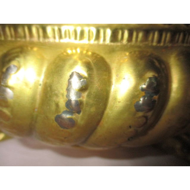 Metal Antique French Ornate Brass With Lion Head Handles on Lion Paw Feet Jardiniere / Cachepot For Sale - Image 7 of 9