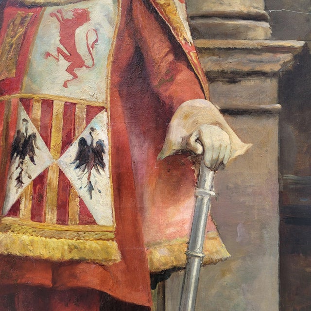 Brown José Alcázar Tejedor, Macero Castellano, 1880, Oil on Canvas For Sale - Image 8 of 18
