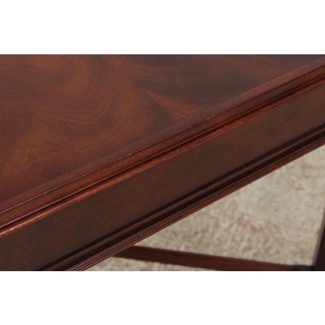 Pair of Baker Chippendale Mahogany Lamp Tables W. Drawer For Sale - Image 15 of 18