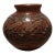 F-018 Signed 12" Mata Sgraffito Vessel -Ines Oliva- Geometric Lizard Motif. For Sale