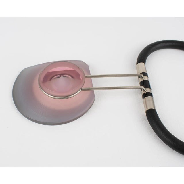 Thierry Bontridder Unique Piece Avant Garde Rubber and Acrylic Necklace For Sale - Image 13 of 15