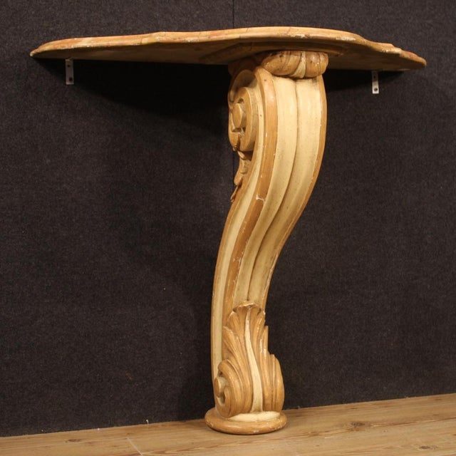 20th Century Italian Lacquered and Painted Console, 1960s For Sale - Image 10 of 13