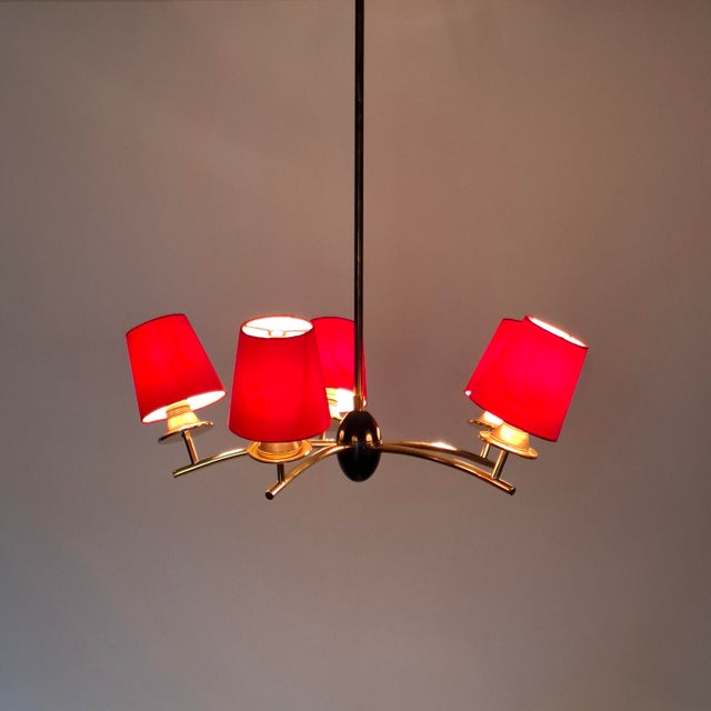 Mid-Century Modern Mid-Century Modern Five-Arm Sputnik Chandelier, Germany, 1960s For Sale - Image 3 of 17