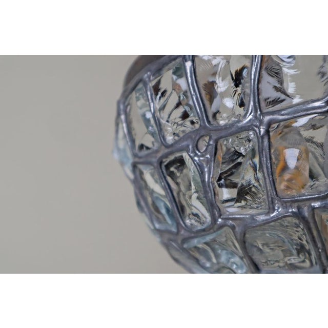 Art Nouveau Pendant Lamp with Slack Glass in Rock Crystal Optics, Germany 1920s For Sale - Image 3 of 16
