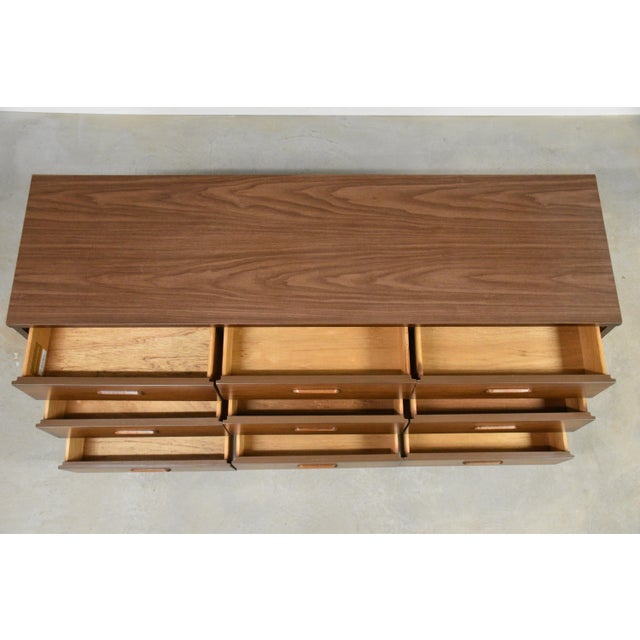 Johnson Carper Walnut and Formica Mid Century Dresser For Sale In Boston - Image 6 of 11