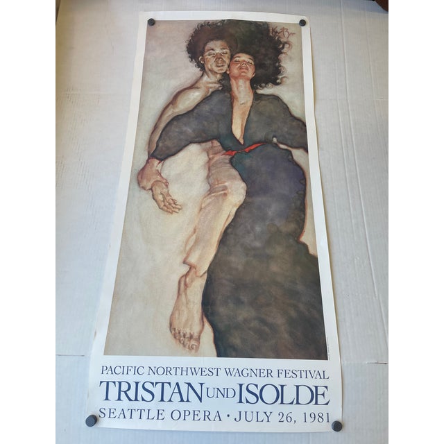 1980s 1981 Tristan Und Isolde Opera Poster by David Kreitzer - Pacific Northwest Wagner Festival, Seattle Opera. For Sale - Image 5 of 11
