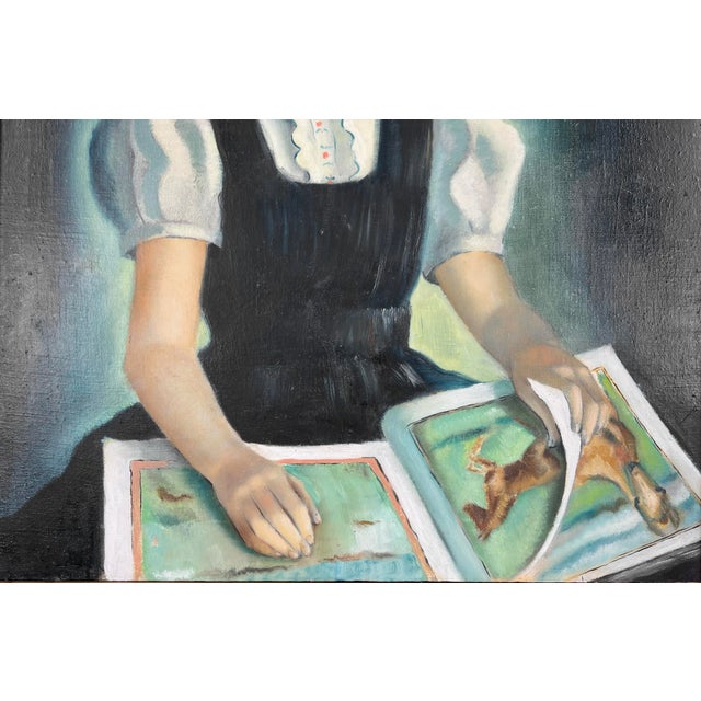 Young Girl with Horse Illustrations Original Oil on Linen by John Turner Impressionist painting of a young horse...