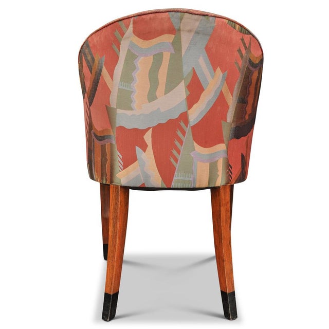 1920s Art Deco French Tub Chairs with Upholstery, 1930s, Set of 2 For Sale - Image 5 of 8