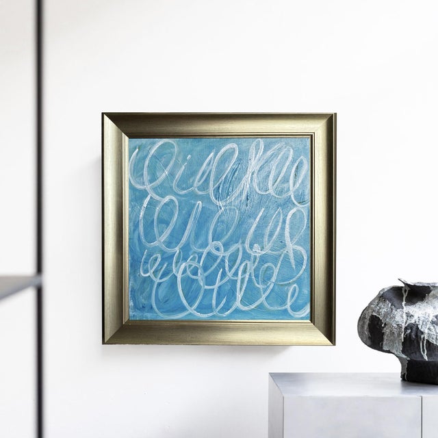 Finished in a brushed gold frame that beautifully complements the bright, airy palette. Ready to hang as acquired. Medium:...