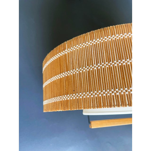 Mid-Century Scandinavian Teak Pendant Disc, 1965 For Sale - Image 9 of 14