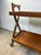 1970s Vintage Cherry Wood Rolling Serving Cart, 1970s For Sale - Image 5 of 12