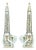 Mid 20th Century Italian Majolica Elephant Obelisks by Meiselman Imports - A Pair For Sale