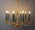 Empire Brass Ten-Arm Chandelier, France, 1970 For Sale - Image 4 of 16