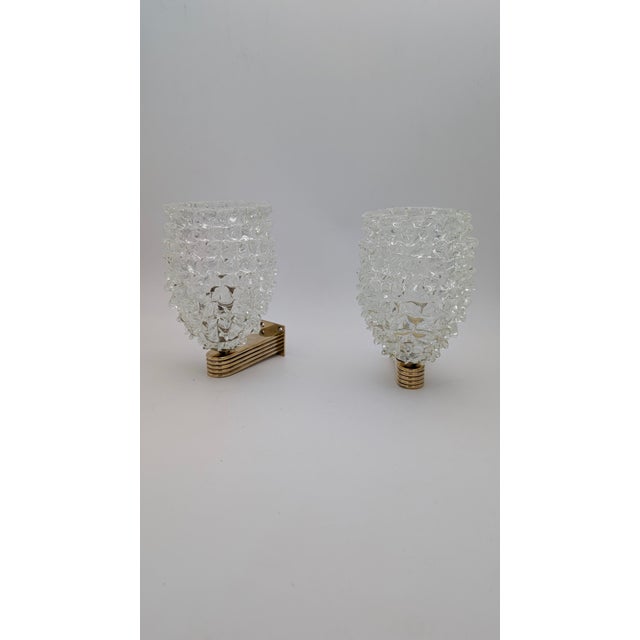 Vintage Beaded Murano Glass Wall Lights from Barovier, 1950s, Set of 2, in Very Good conditions. Designed 1950 to 1959...
