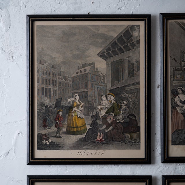 English William Hogarth, the Four Times of the Day - Set of 4 For Sale - Image 3 of 7