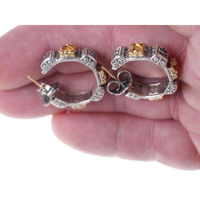 Konstantino 18k/Sterling Clio Collection Citron hoop earrings For Sale - Image 9 of 11
