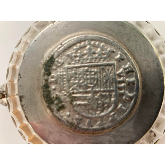 Antique Spanish Colonial Coin/Communion Cup in Silver For Sale In Raleigh - Image 6 of 12