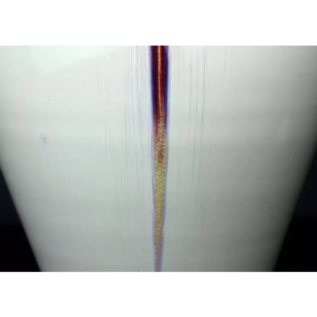 White 20th Century Jingdezhen Chinese Porcelain Red & White Flambe Vase For Sale - Image 8 of 12