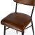 Contemporary Odessa Square Leather 26.5" Counter Stool, Medium Brown For Sale - Image 3 of 8