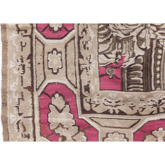 Antique Ukrainian Bessarabian Botanical Rug For Sale - Image 9 of 14