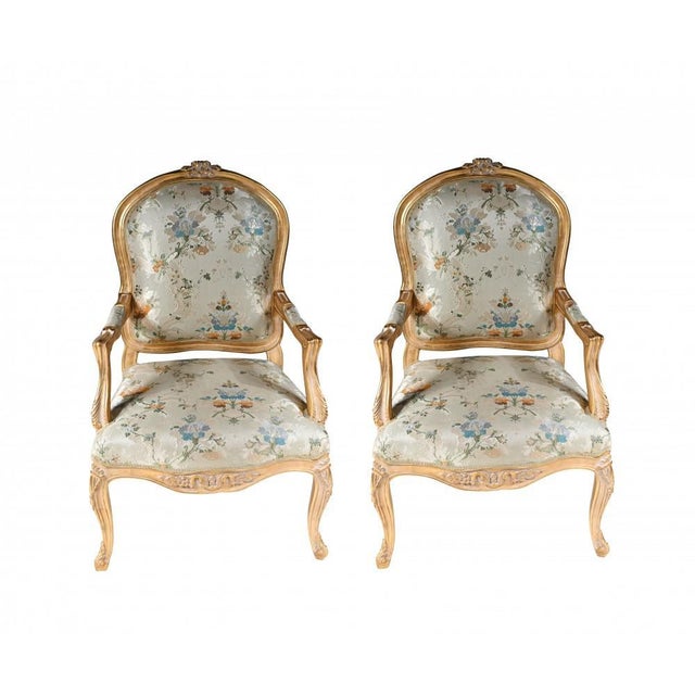 Set of French Gilt Empire Armchairs, Set of 2 For Sale - Image 9 of 9
