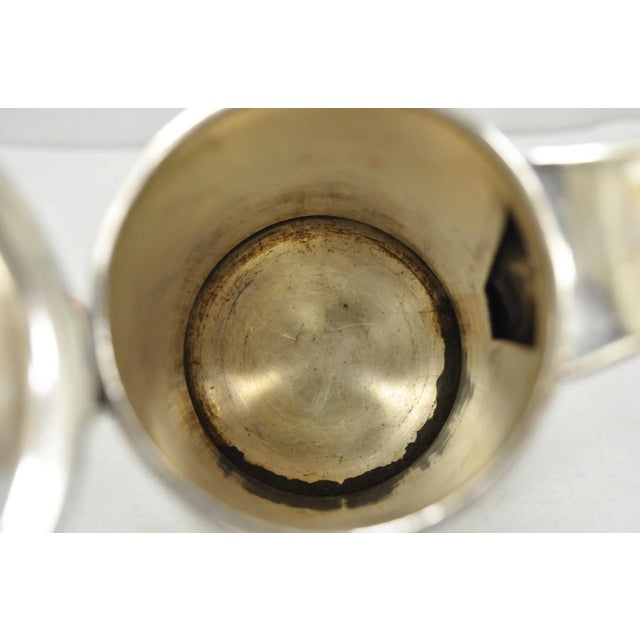 Antique English Regency Silver Plated Flagon Pitcher W/ Heart Handle For Sale - Image 18 of 18