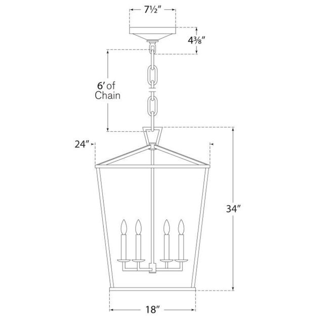 Transitional Chapman & Myers for Visual Comfort Signature Darlana Large Lantern in Gilded Iron For Sale - Image 3 of 3