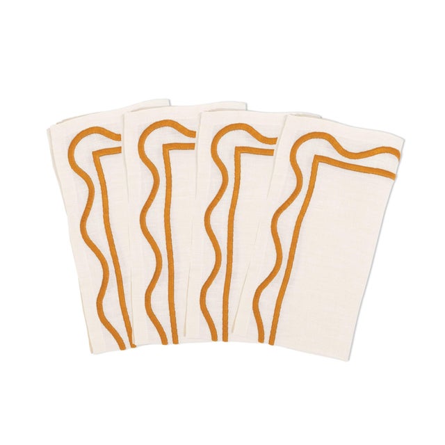 Your table deserves better than a boring paper napkin. The linen Colorblock Embroidered Napkins deliver instant (and eco-...