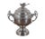 Antique turn of the century 13 piece Caviar Server, Souffle and hanging spoon set, featuring a trophy urn style bowl with...
