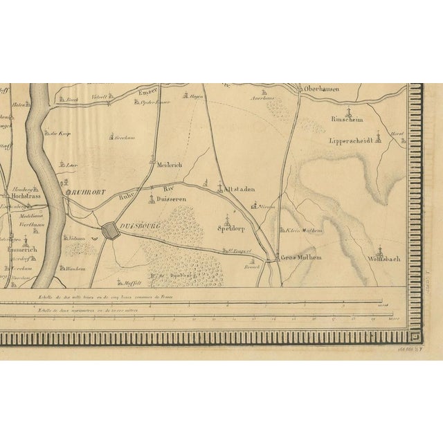 Beige Map of the Rhine River Region by Vandermaelen, 1821 For Sale - Image 8 of 11