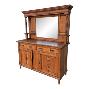 Antique Arts and Crafts Quartersawn Oak Sideboard Buffet