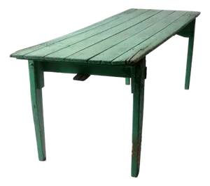 Antique Green Wooden Folding Table 8 Ft