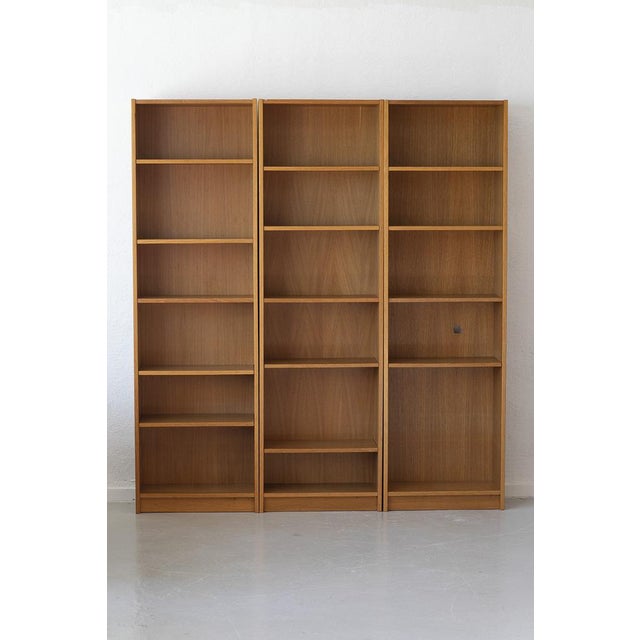 Vintage Oak Veneer Bookshelf, Set of 3 For Sale - Image 11 of 11