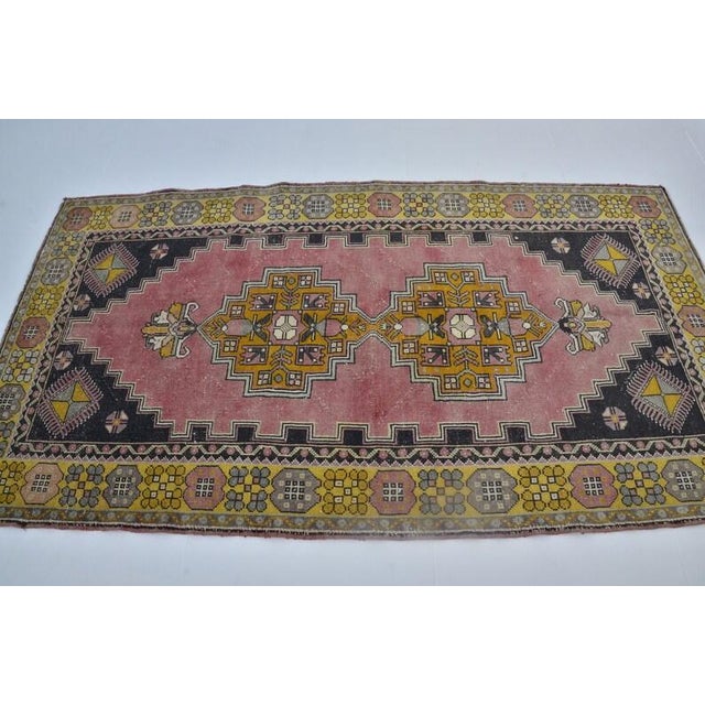 Textile Mid 20th Century Handknotted Light Pink Rug For Sale - Image 7 of 10
