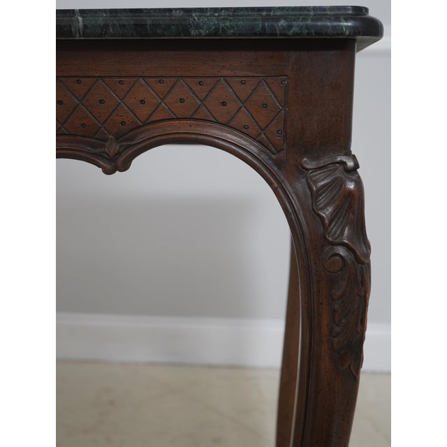 1950s French Louis XV Style Marble Top Console Table Server For Sale In Philadelphia - Image 6 of 17