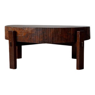 Large Tree Slab Coffee Table, 1960s For Sale