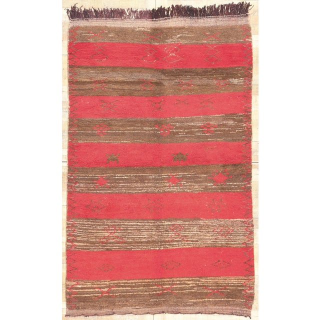 Vintage Striped Moroccan Rug - 05'04 X 08'01 For Sale - Image 9 of 9