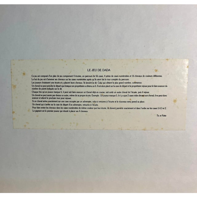 French 1975 Jeu De Dada French Game For Sale - Image 3 of 12