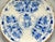 18th-Century Delftware tin glazed faience plate with hand painted chinoiserie design in cobalt blue and white opaque...