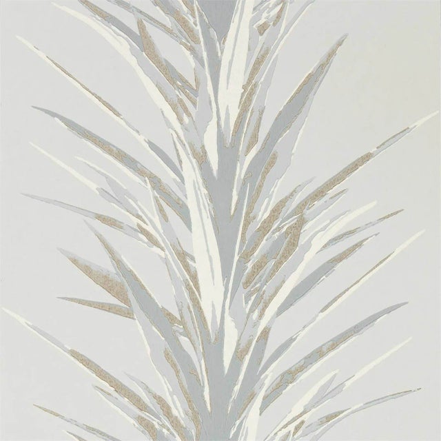 Sanderson Yucca Wallpaper in Grey/Gilver - a Sample For Sale