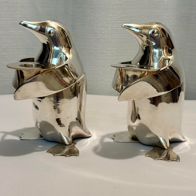 Bring a dash of sophisticated whimsy and sculptural charm to your tablescape with this delightful pair of vintage 1990s...
