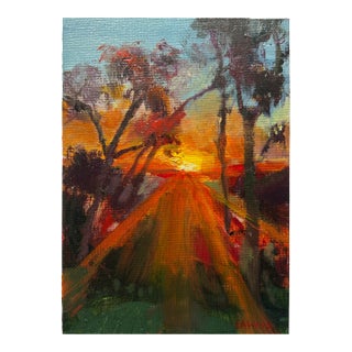 Cannon's Point Sunrise, Original Acrylic Painting by Julia Lawing For Sale