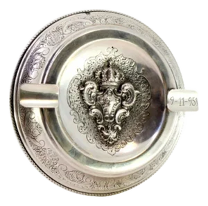 Silver Ashtray with the Portuguese Coat of Arms