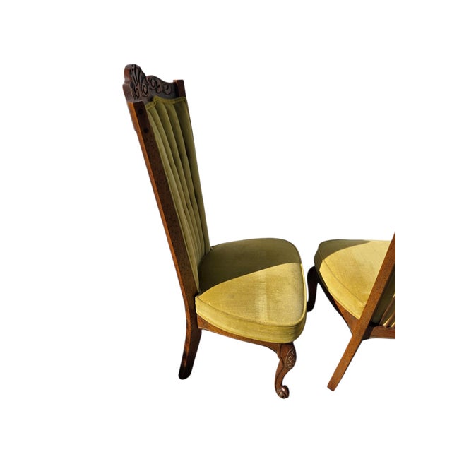 Yellow 1970s 2 Enkeboll La Condesa Oak High Back Spindle Side Chairs Spanish Mediterranean For Sale - Image 8 of 18