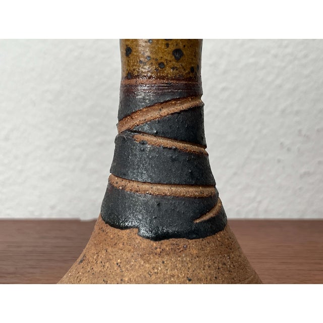 Mid-Century Modern Danish Studio Pottery Candleholders by Tue Poulsen for Tue Keramik, 1960s, Set of 2 For Sale - Image 4 of 18