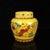 Ceramic 1970s Yellow Ground Doucai "Fish & Algae" Small Ginger Jar With Lid For Sale - Image 7 of 9