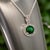 Natural Emerald Diamond Pendant Necklace 18" 14k W Gold 1.90 TCW Certified For Sale - Image 13 of 15