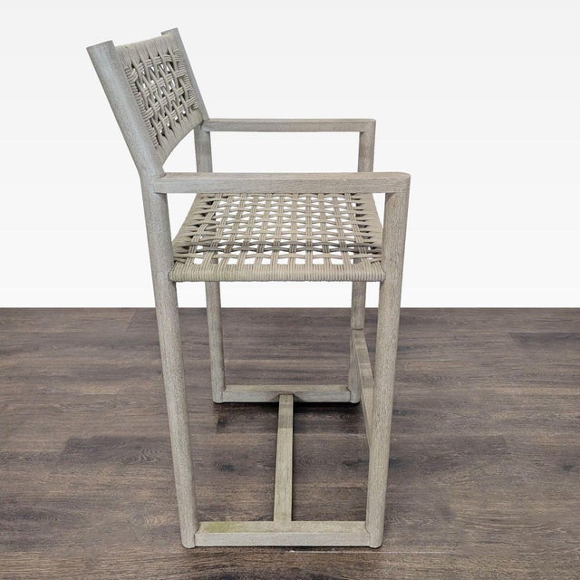 Restoration Hardware Bondi Teak Counter Stool For Sale In San Francisco - Image 6 of 7