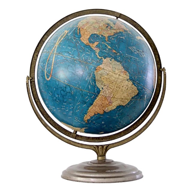 Mid Century XL Crams World Globe For Sale