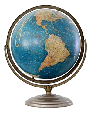 Mid Century XL Crams World Globe